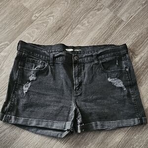 Old Navy Women's Black Denim Shorts. Size 14. Mint condition